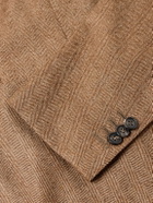 Incotex - Herringbone Wool Blazer - Brown
