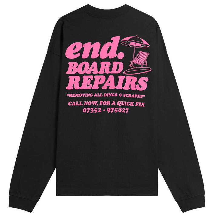 Photo: END. Coastal Board Repairs Long Sleeve T-Shirt in Black