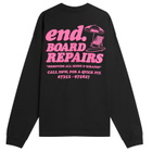 END. Coastal Board Repairs Long Sleeve T-Shirt in Black