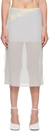 VAILLANT Gray Cigarette Midi Skirt