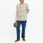 A.P.C. Men's Trek Check Overshirt in Beige