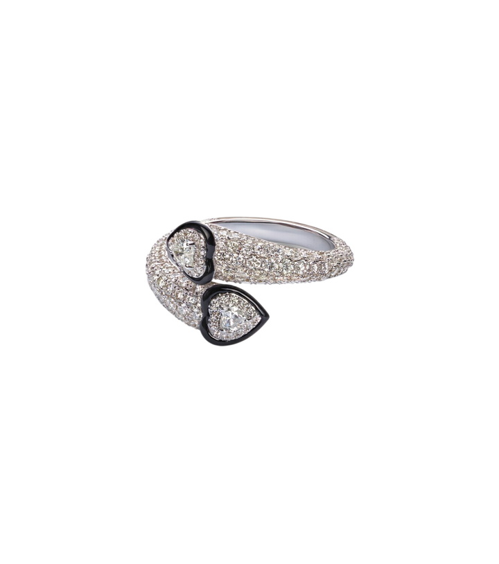 Photo: Kamyen Double Crush 18kt white gold ring with diamonds