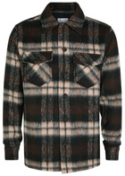 Raith Caldera Plaid Brushed Wool-blend Overshirt Brown