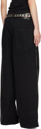 LU'U DAN Black Side Zip Jeans