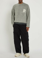 Represent Logo Brushed Alpaca-blend Jumper Grey