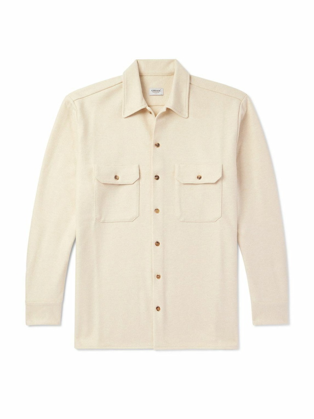 Photo: Ghiaia Cashmere - Wool Overshirt - Neutrals