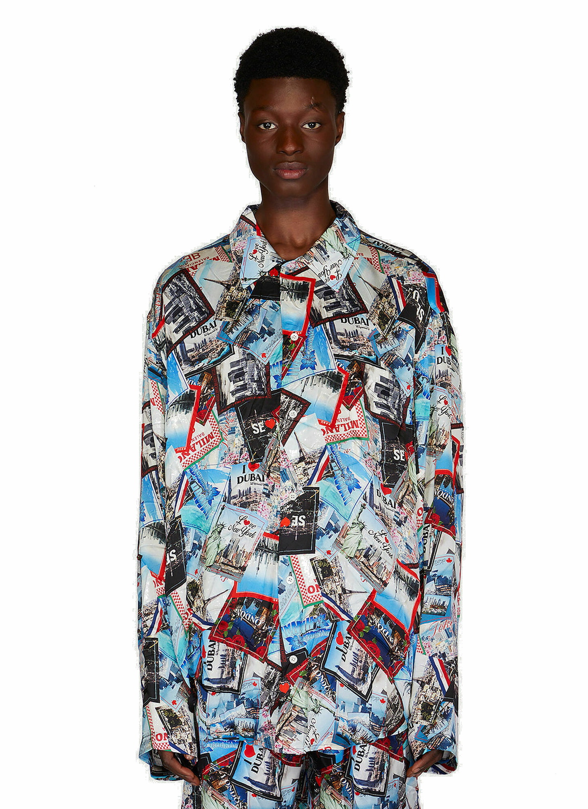 Postcard Shirt in Multicolour Balenciaga