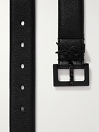 SAINT LAURENT - 3cm Full-Grain Leather Belt - Black