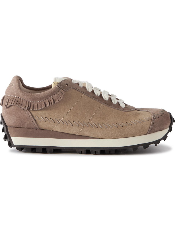 Photo: Visvim - Walpi Fringed Suede Sneakers - Brown