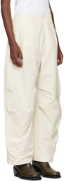 AMOMENTO Off-White Wide Capri Trousers