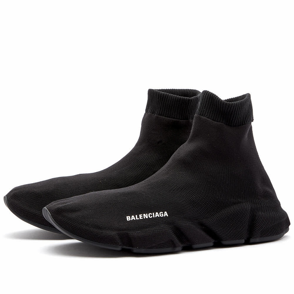 Balenciaga Men's Speed Full Knit Sneakers in Black Balenciaga