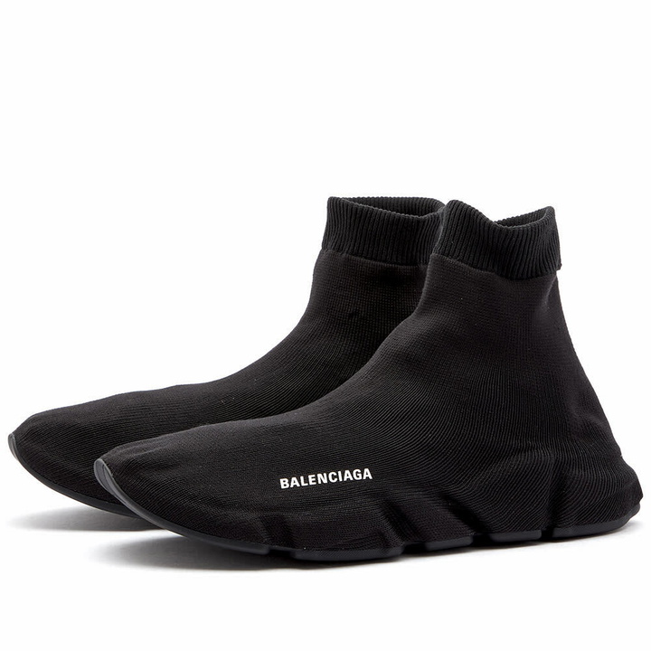 Photo: Balenciaga Men's Speed Full Knit Sneakers in Black