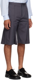 T/SEHNE Gray Pleated Shorts
