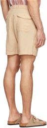 Corridor Brown Linen & Cotton Matty Shorts