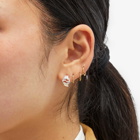 Gucci Women's Interlocking G Hoop Huggie Earrings in Silver 