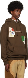 KidSuper Brown Sketched Faces Hoodie
