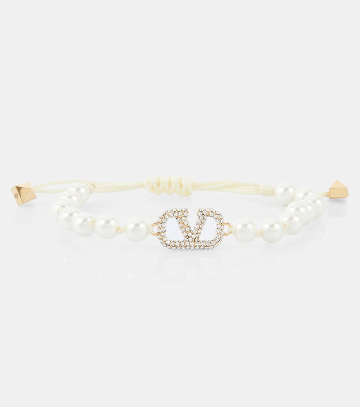 Valentino VLogo Signature faux pearl bracelet
