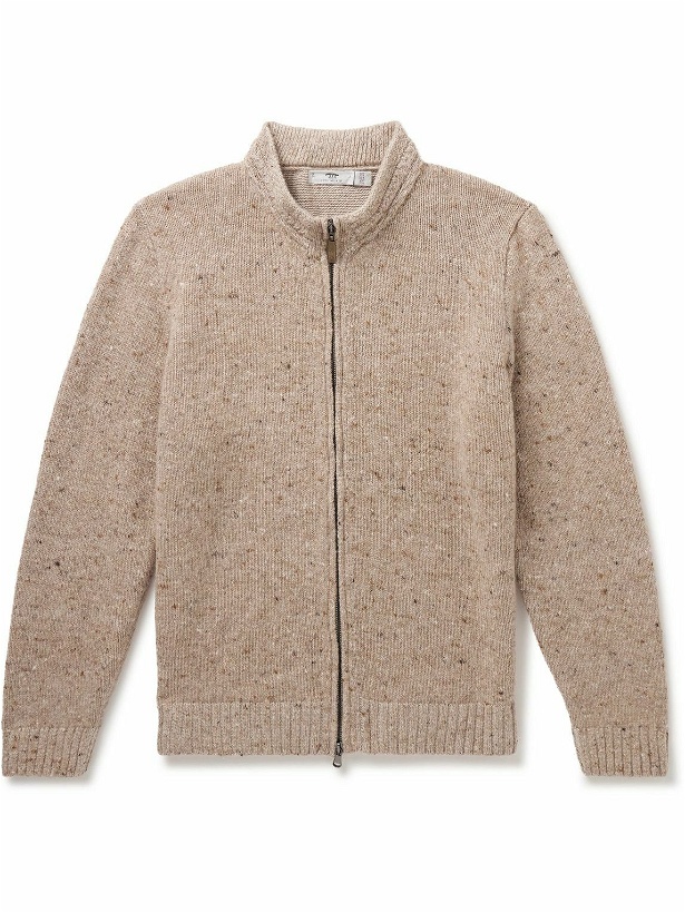 Photo: Inis Meáin - Donegal Merino Wool and Cashmere-Blend Zip-Up Cardigan - Neutrals
