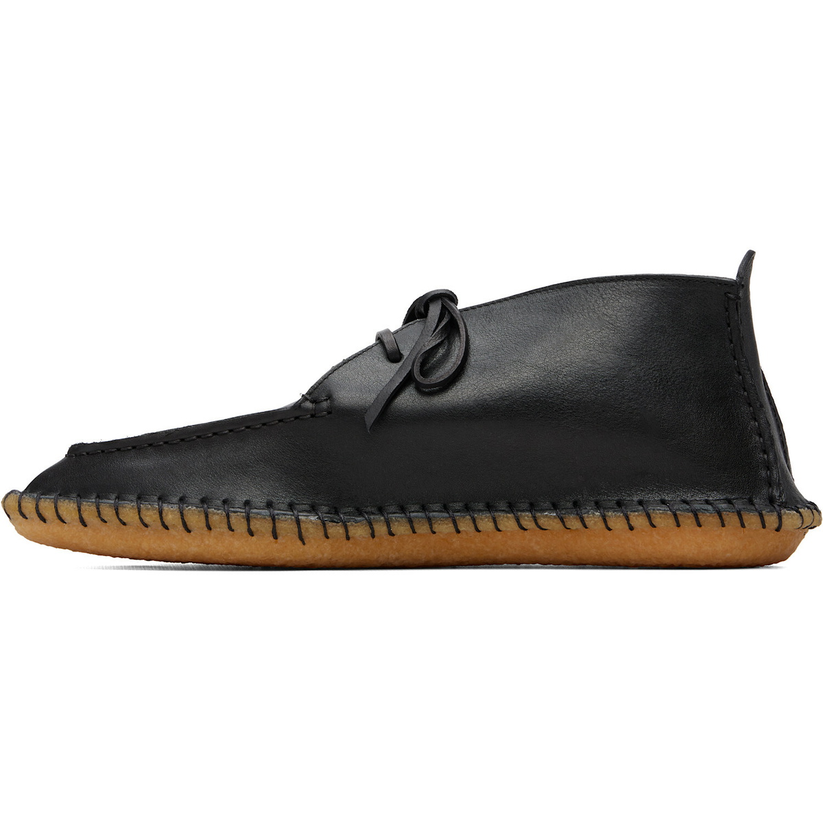 LEMAIRE Black Vegetable-Tanned Leather Desert Boots