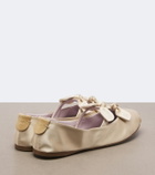 Chloé Penny bow-detail satin ballet flats