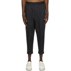 AMI Alexandre Mattiussi Navy Oversized Carrot Fit Trousers