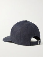 A.P.C. - Logo-Flocked Denim Baseball Cap - Blue