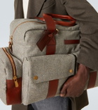 Brunello Cucinelli Leather-trimmed duffel bag