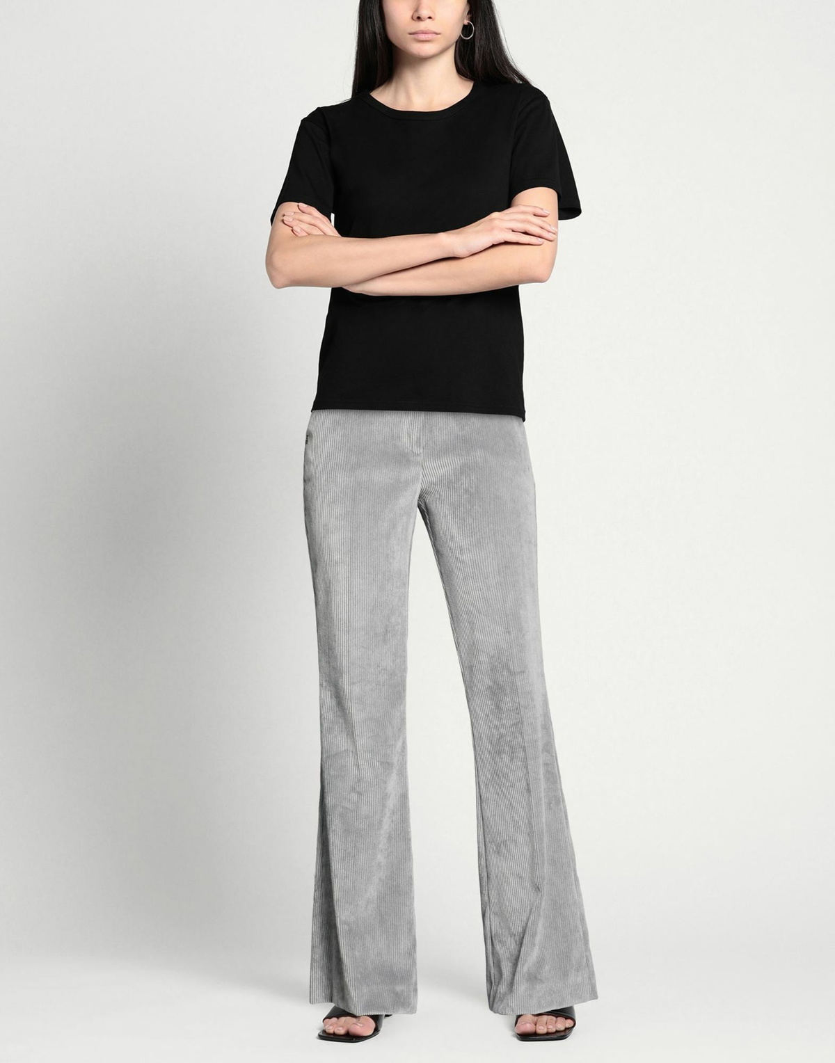Manila Grace Womens Pants in Grey
