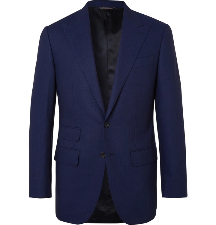 Photo: Thom Sweeney - Navy Slim-Fit Wool Suit Jacket - Navy