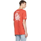 Marcelo Burlon County of Milan Red Skull Tattoo T-Shirt