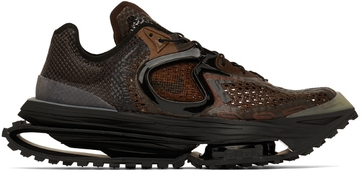 Photo: Nike Brown MMW Edition Zoom 4 Sneakers