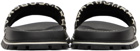 Marc Jacobs Black & White 'The Monogram Slide' Sandals
