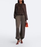 Jacques Wei Leather-trimmed balloon pants