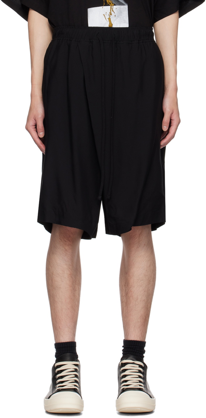 Julius Black Gas Mask Denim Shorts Julius