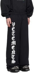 VETEMENTS Black Anarchy Sweatpants