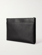 Balenciaga - Logo-Print Full-Grain Leather Pouch