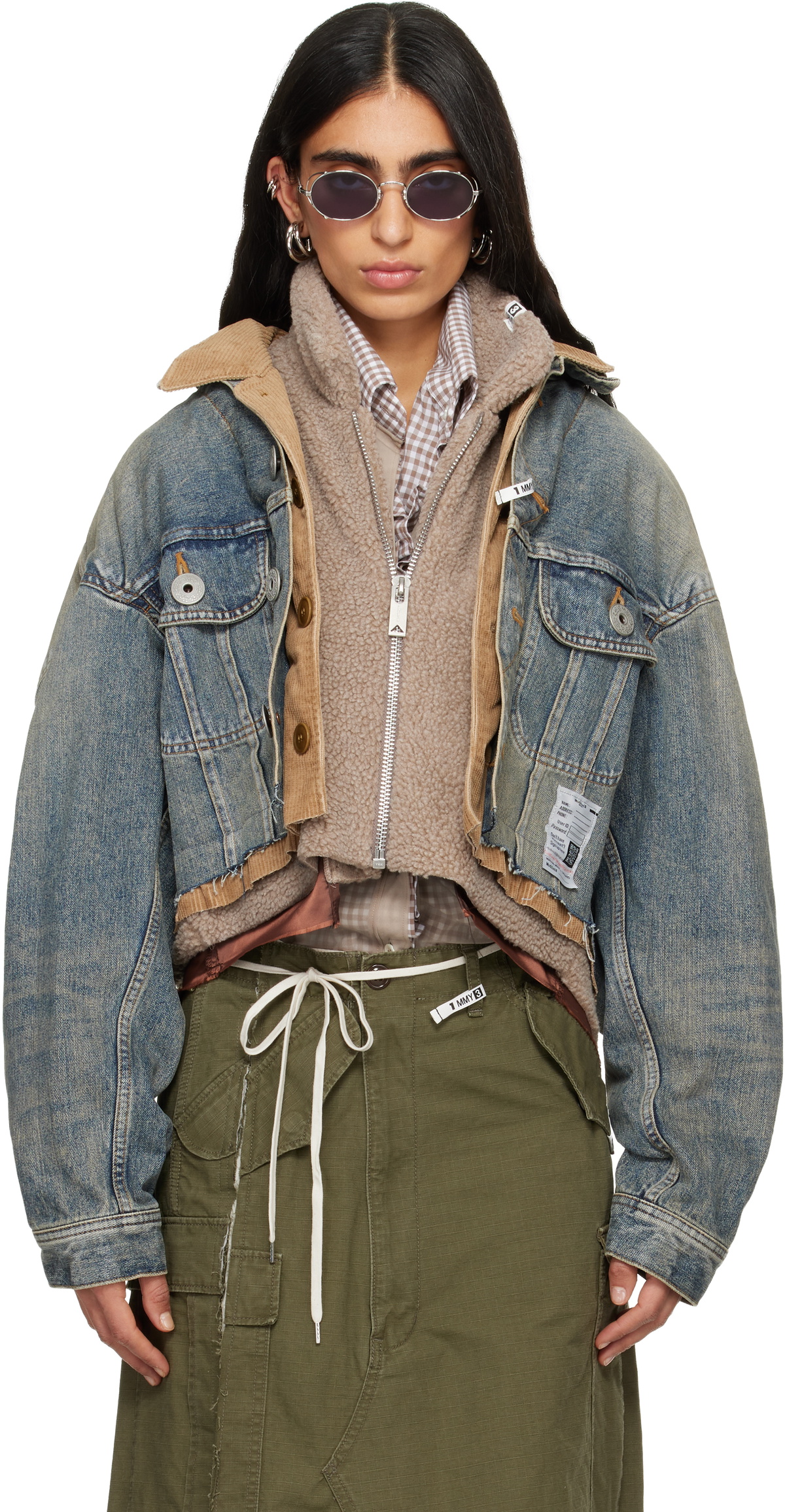 Maison MIHARA YASUHIRO Blue Triple Layered Denim Jacket