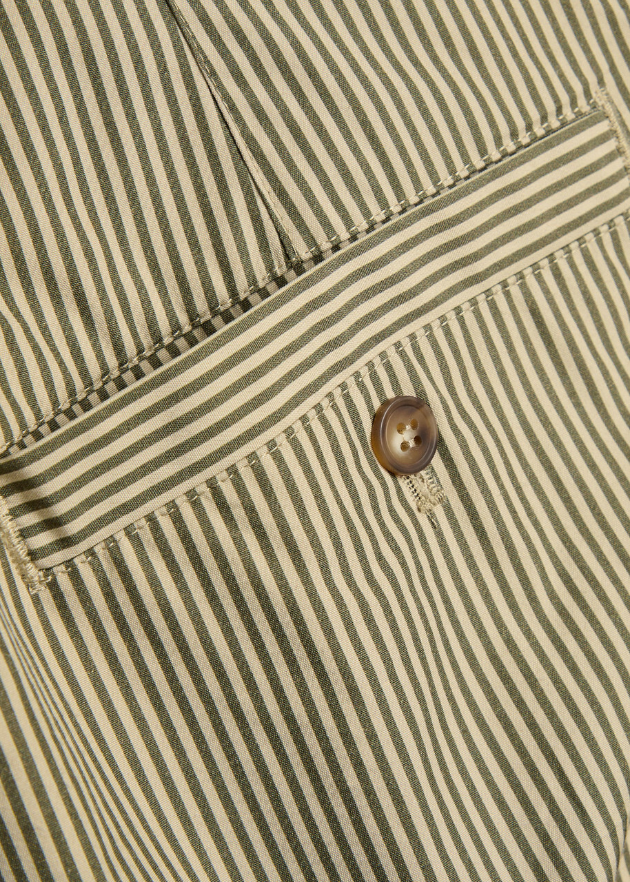 Isabel Marant étoile Ceryne Striped Cotton Trousers Beige