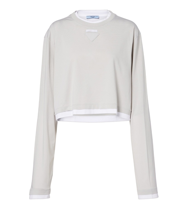 Photo: Prada Cotton piqué and jersey top