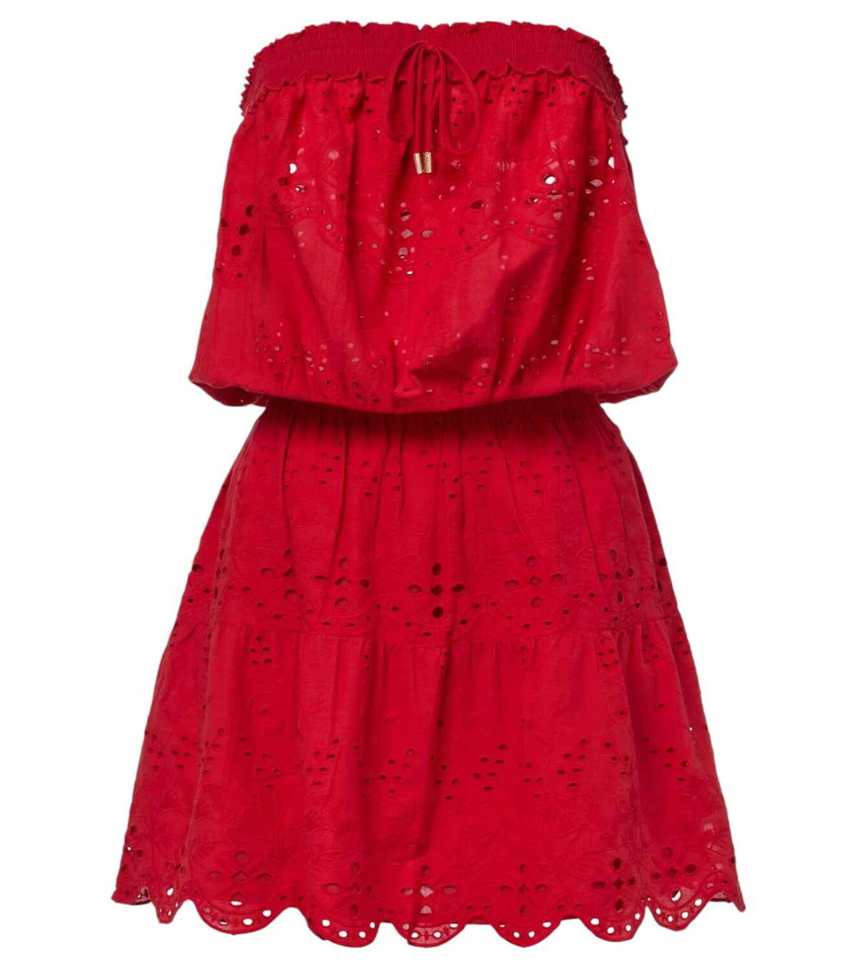 【Melissa Odabash】 Jess broderie anglaiseコットンミニドレス Jess broderie anglaise cotton minidress in black - Melissa