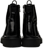 Kenzo Black Kenzo Smile Lace-Up Boots