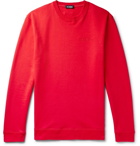 Raf Simons - Printed Embroidered Loopback Cotton-Jersey Sweatshirt - Red