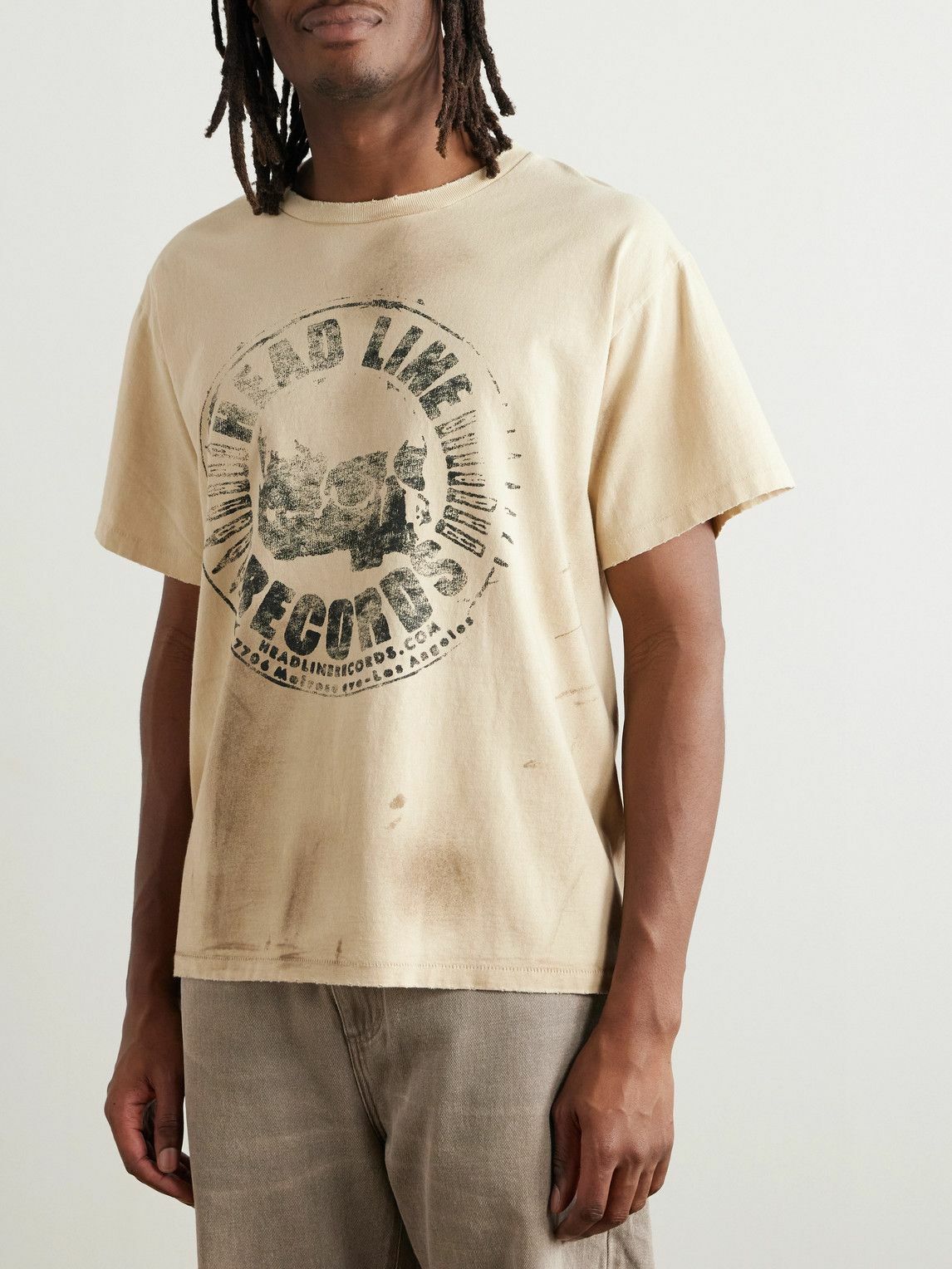 GALLERY DEPT. Tシャツ 半袖 Gallery Dept. - Supply Printed Cotton-Jersey T-Shirt - Black