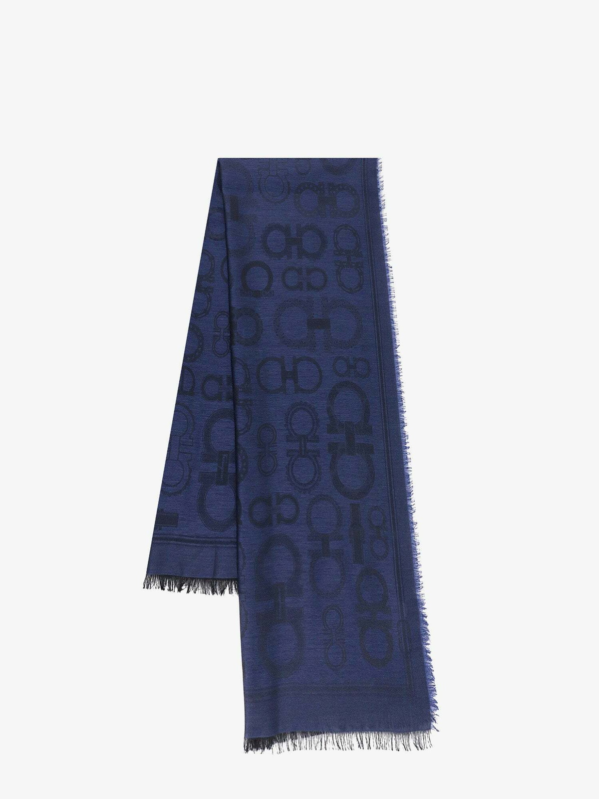 【送料&関税込】Salvatore Ferragamo Scarfs Blue Ferragamo Scarf Blue Womens Salvatore Ferragamo