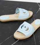 Gucci GG cutout leather espadrille slides