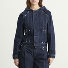 Peachy Den Women's The Lita Bomber Jacket in Rinse