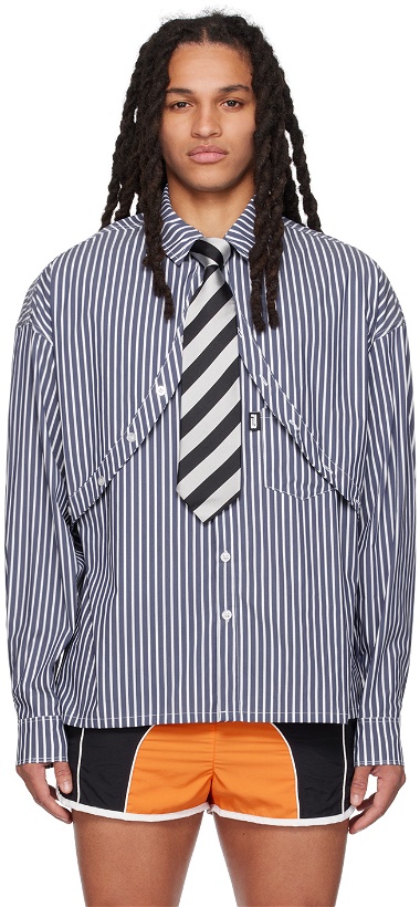 Photo: BARRAGÁN Blue & White Striped Shirt