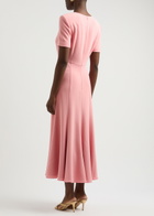 Roland Mouret Knotted Midi Dress Pink