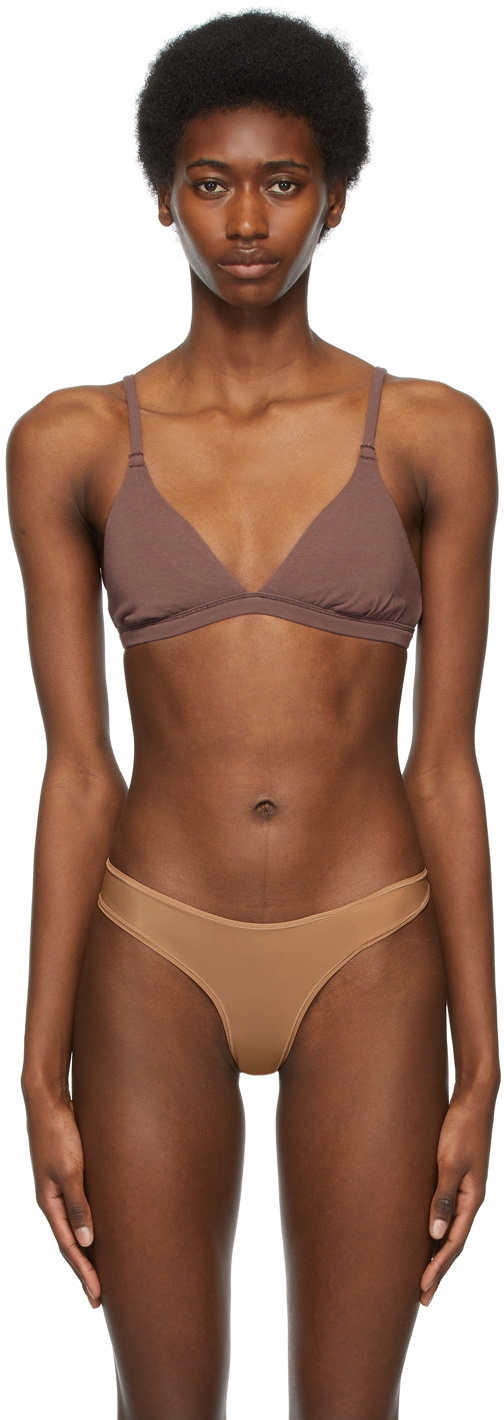 SKIMS Tan Fits Everybody Twist Skimpy Scoop Bra SKIMS