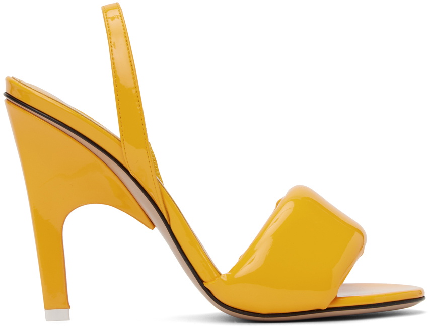 The Attico Yellow Rem Heeled Sandals The Attico